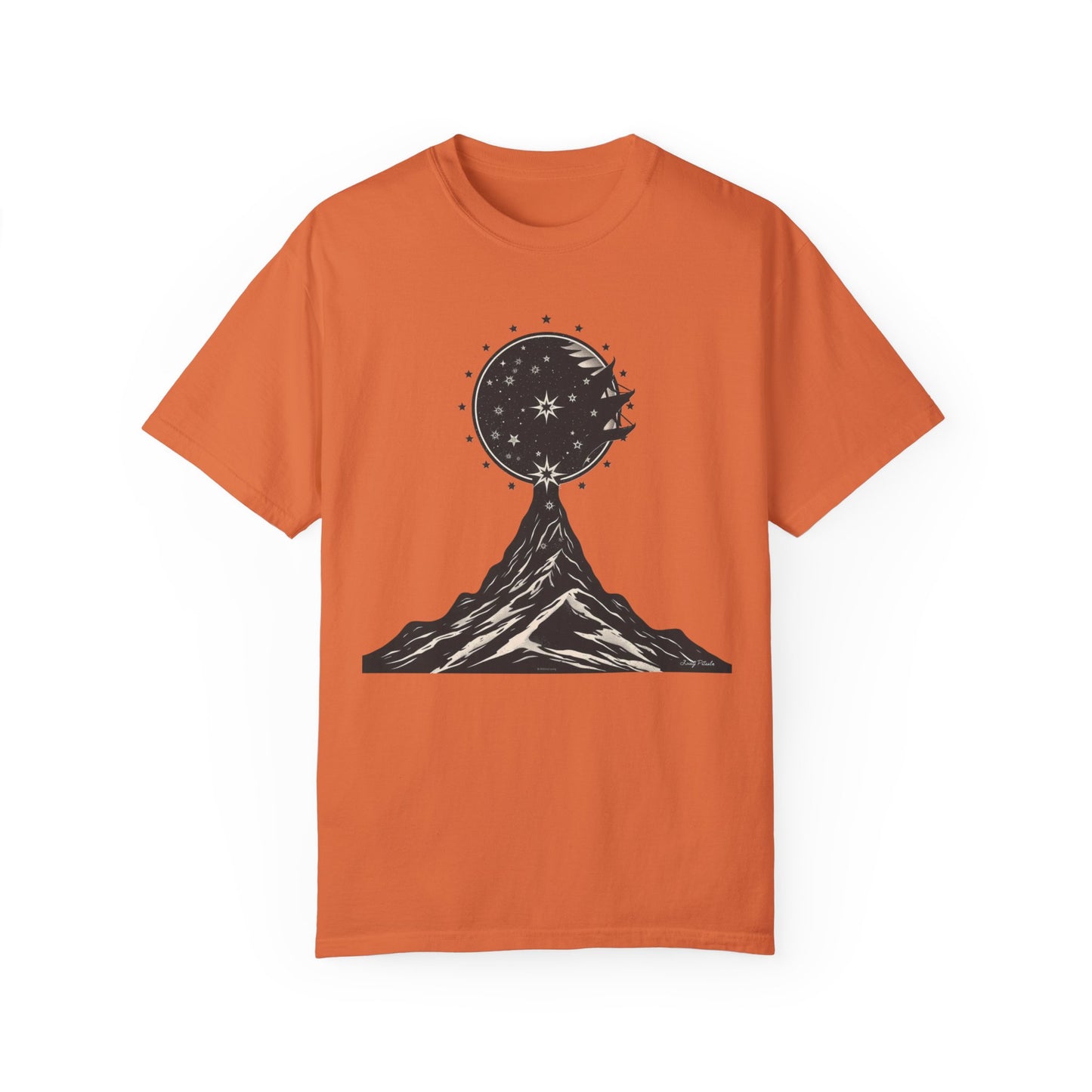 Unisex Mountain Moon Graphic T-shirt