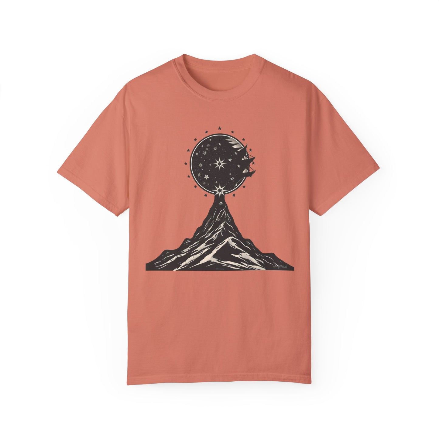 Unisex Mountain Moon Graphic T-shirt