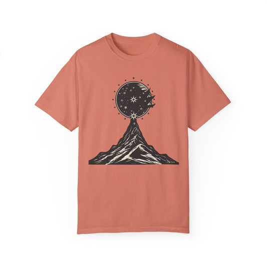 Unisex Mountain Moon Graphic T-shirt