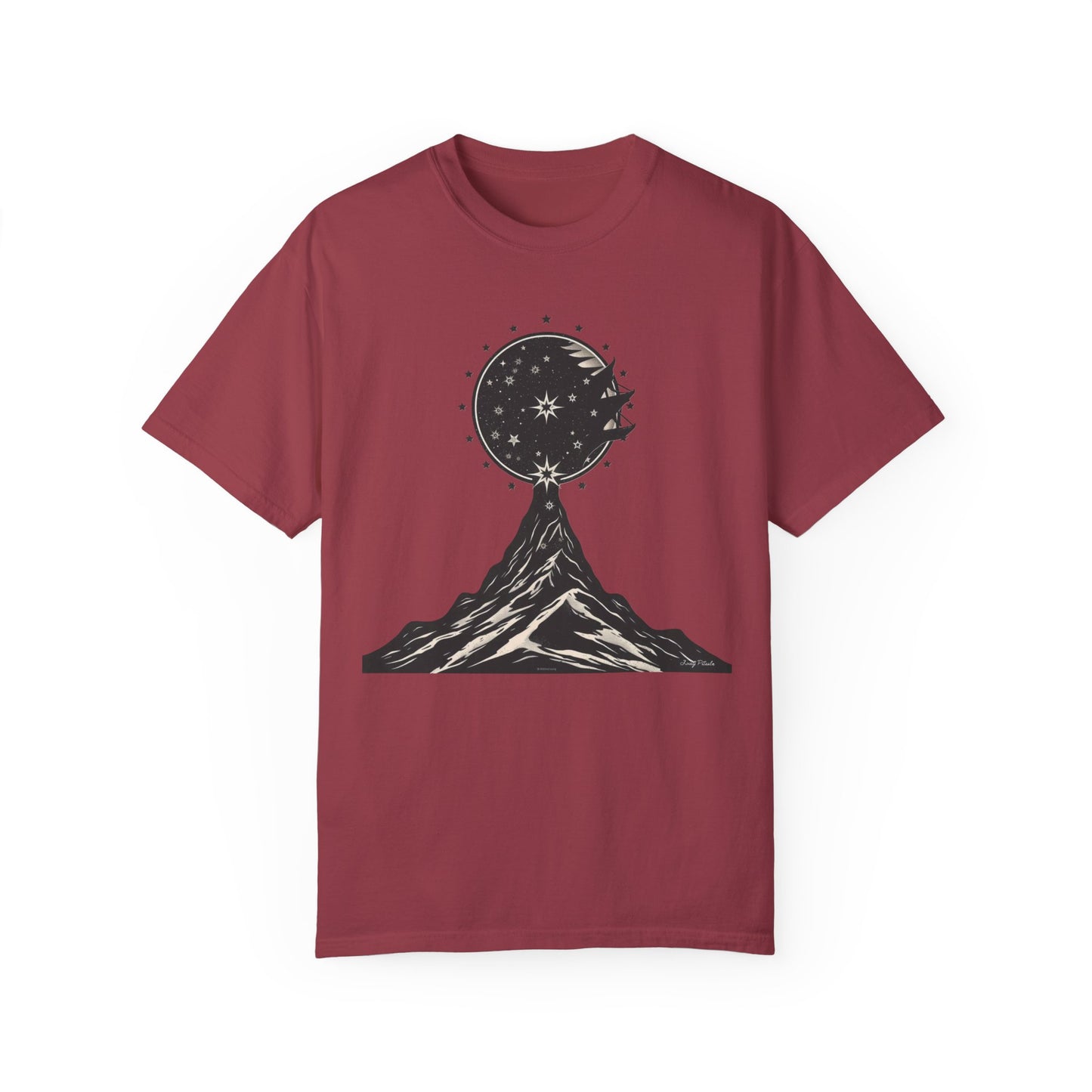 Unisex Mountain Moon Graphic T-shirt