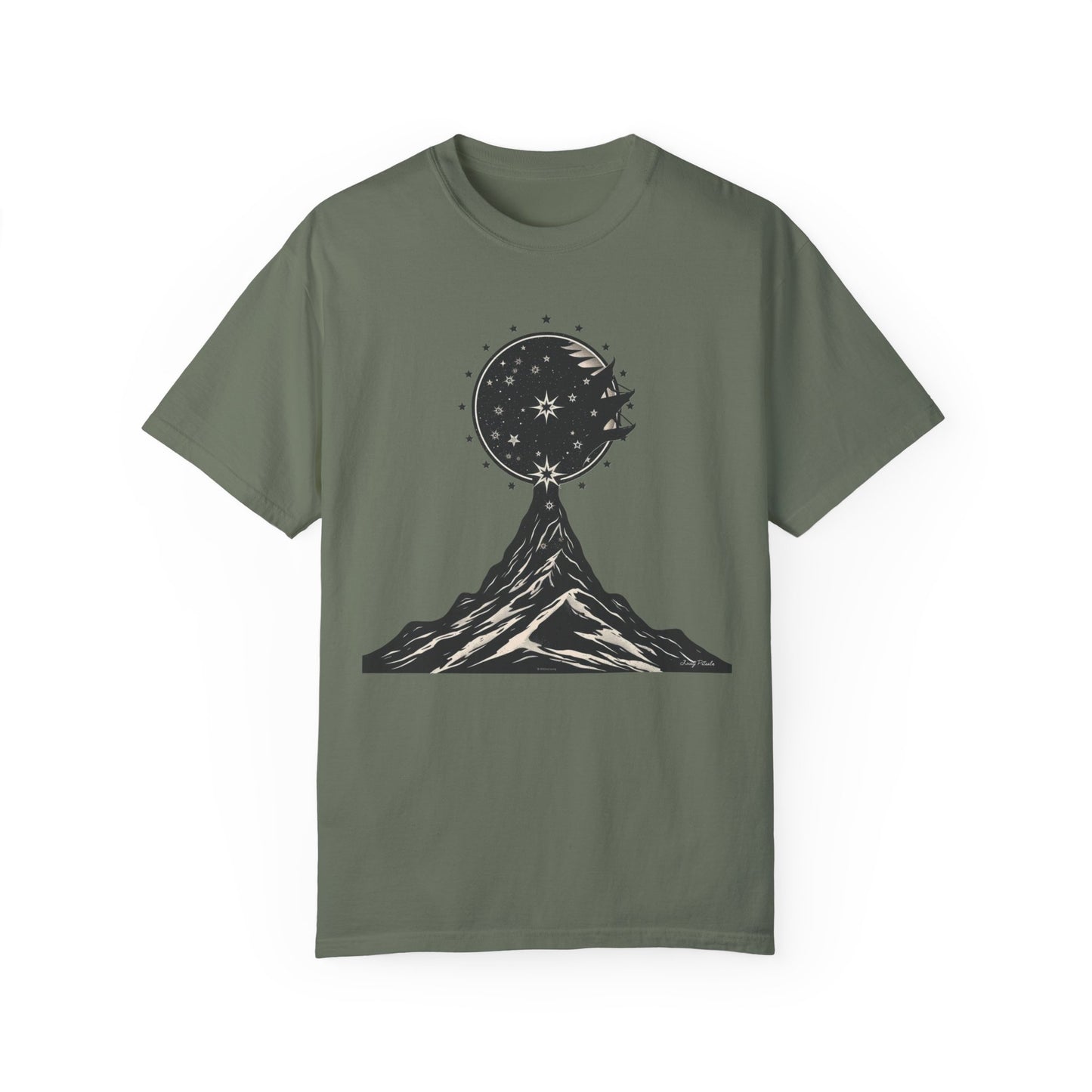 Unisex Mountain Moon Graphic T-shirt