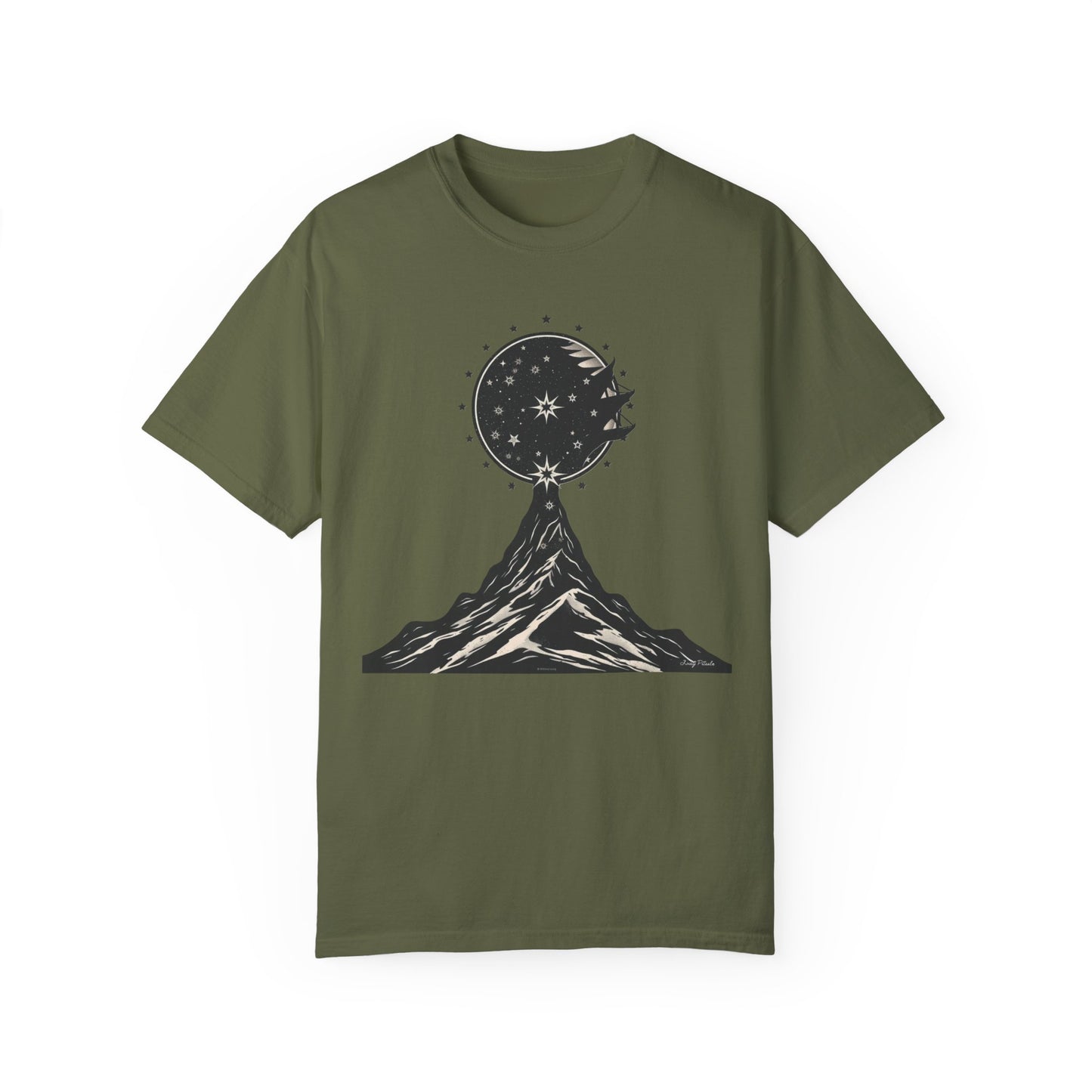 Unisex Mountain Moon Graphic T-shirt