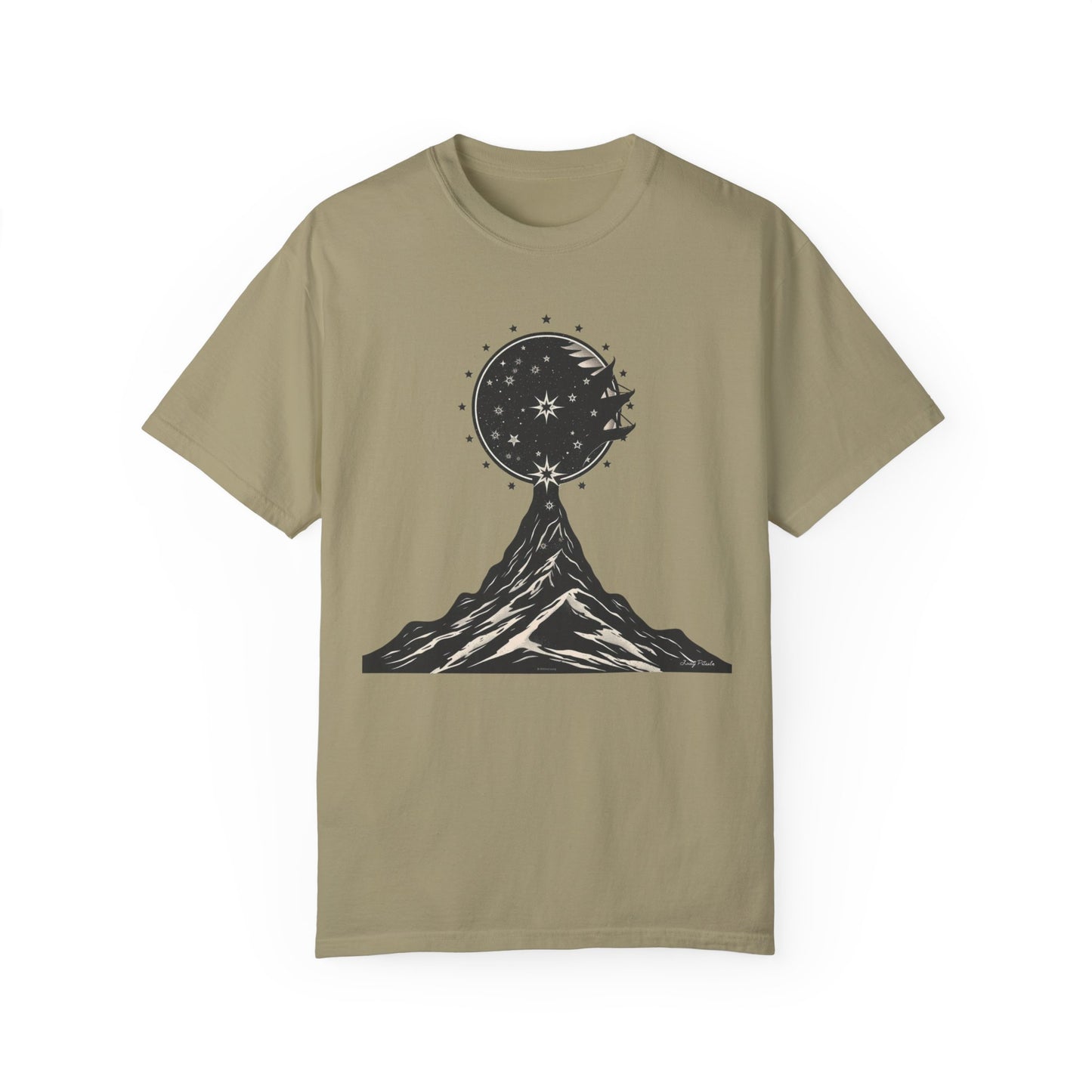 Unisex Mountain Moon Graphic T-shirt