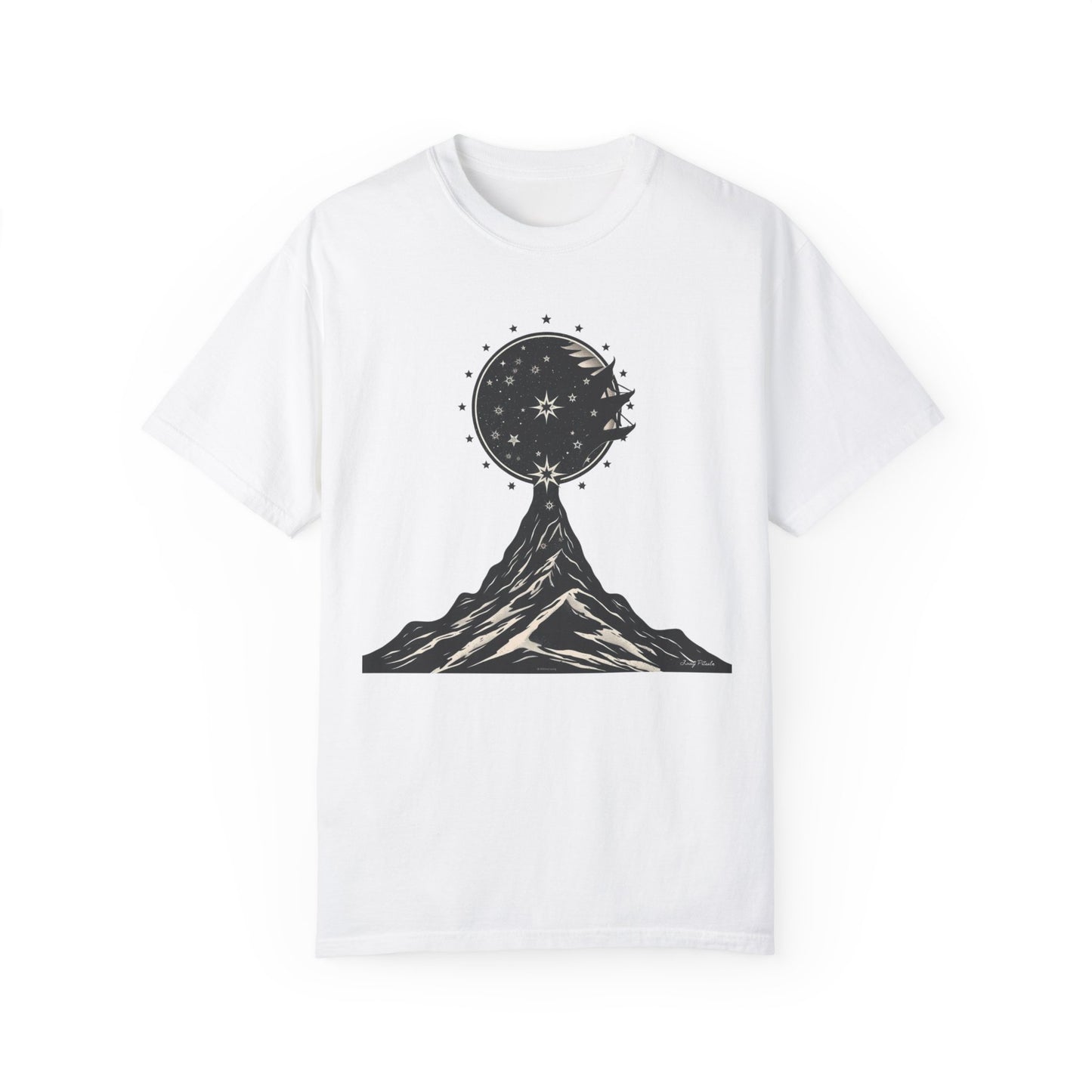 Unisex Mountain Moon Graphic T-shirt