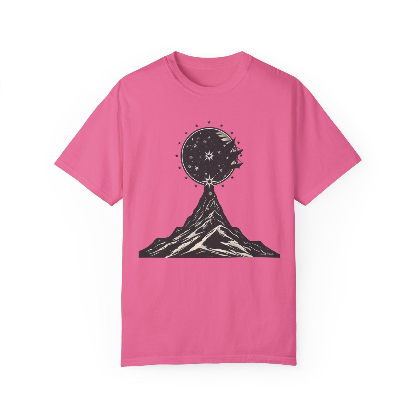 Unisex Mountain Moon Graphic T-shirt