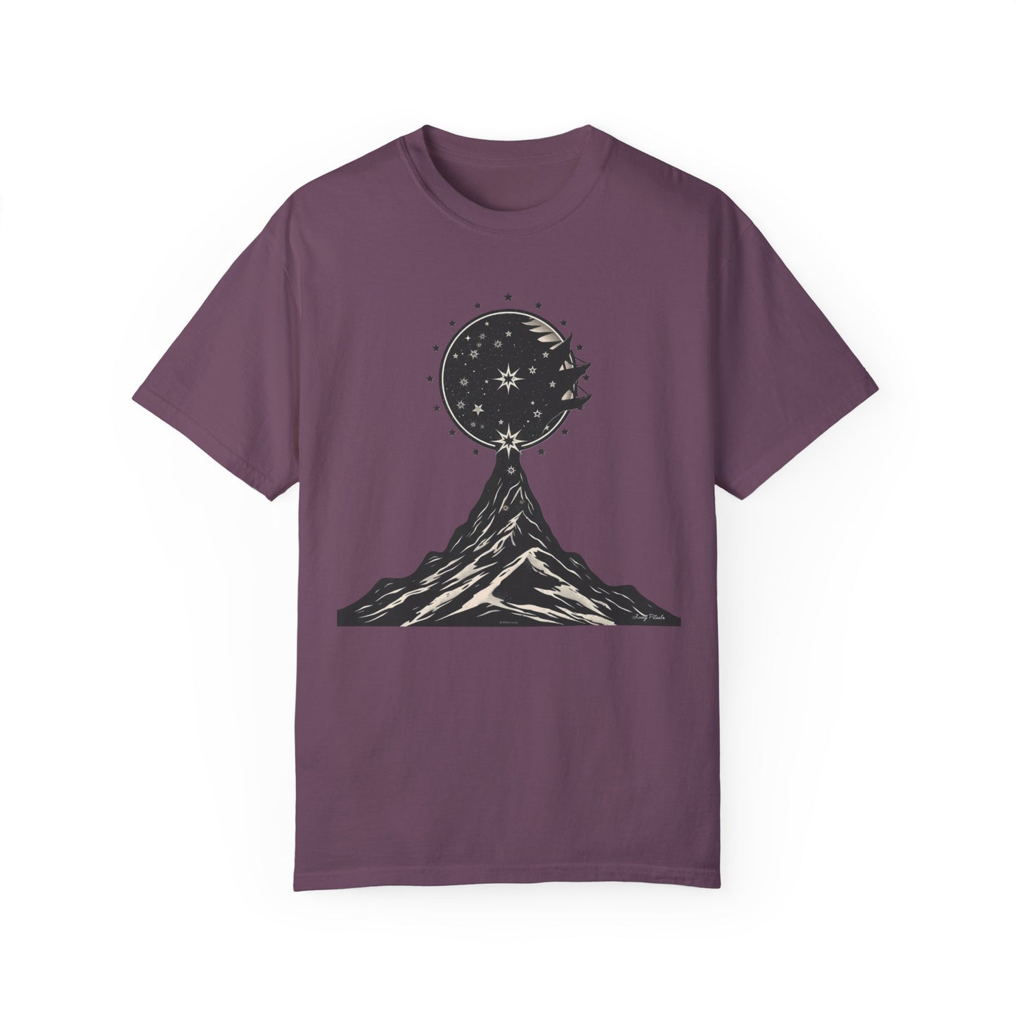 Unisex Mountain Moon Graphic T-shirt