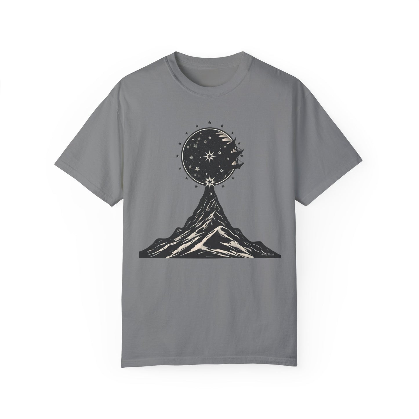Unisex Mountain Moon Graphic T-shirt