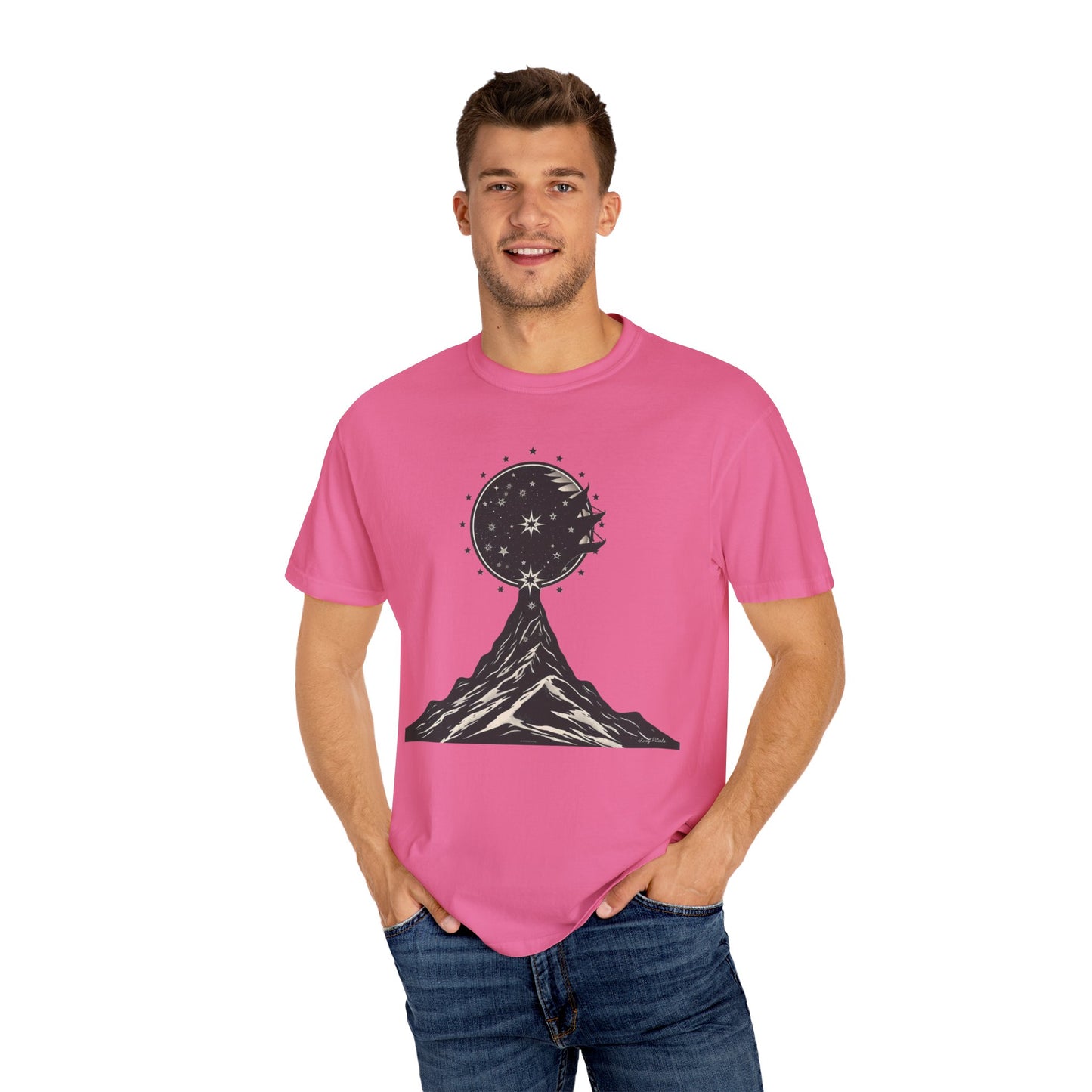 Unisex Mountain Moon Graphic T-shirt