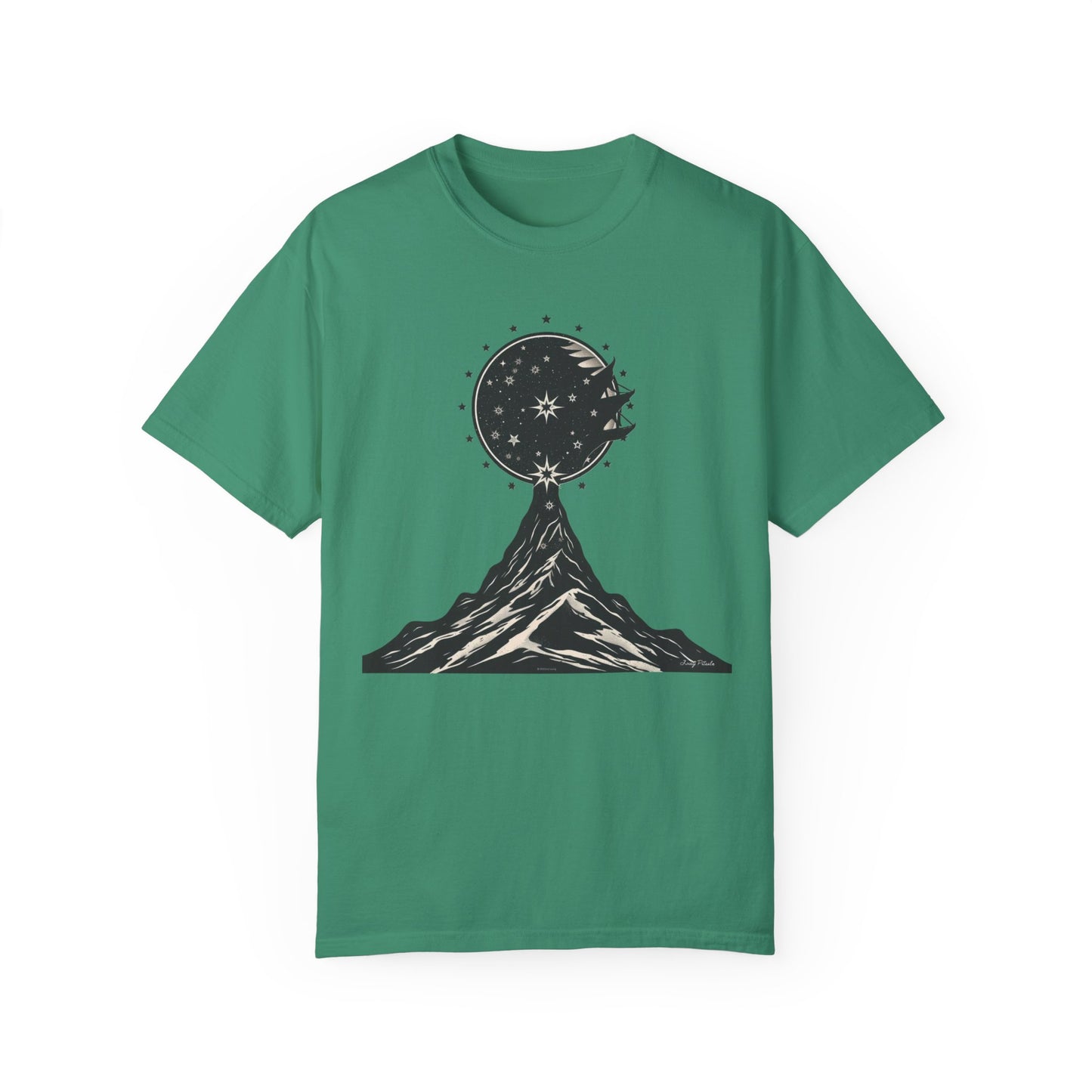 Unisex Mountain Moon Graphic T-shirt