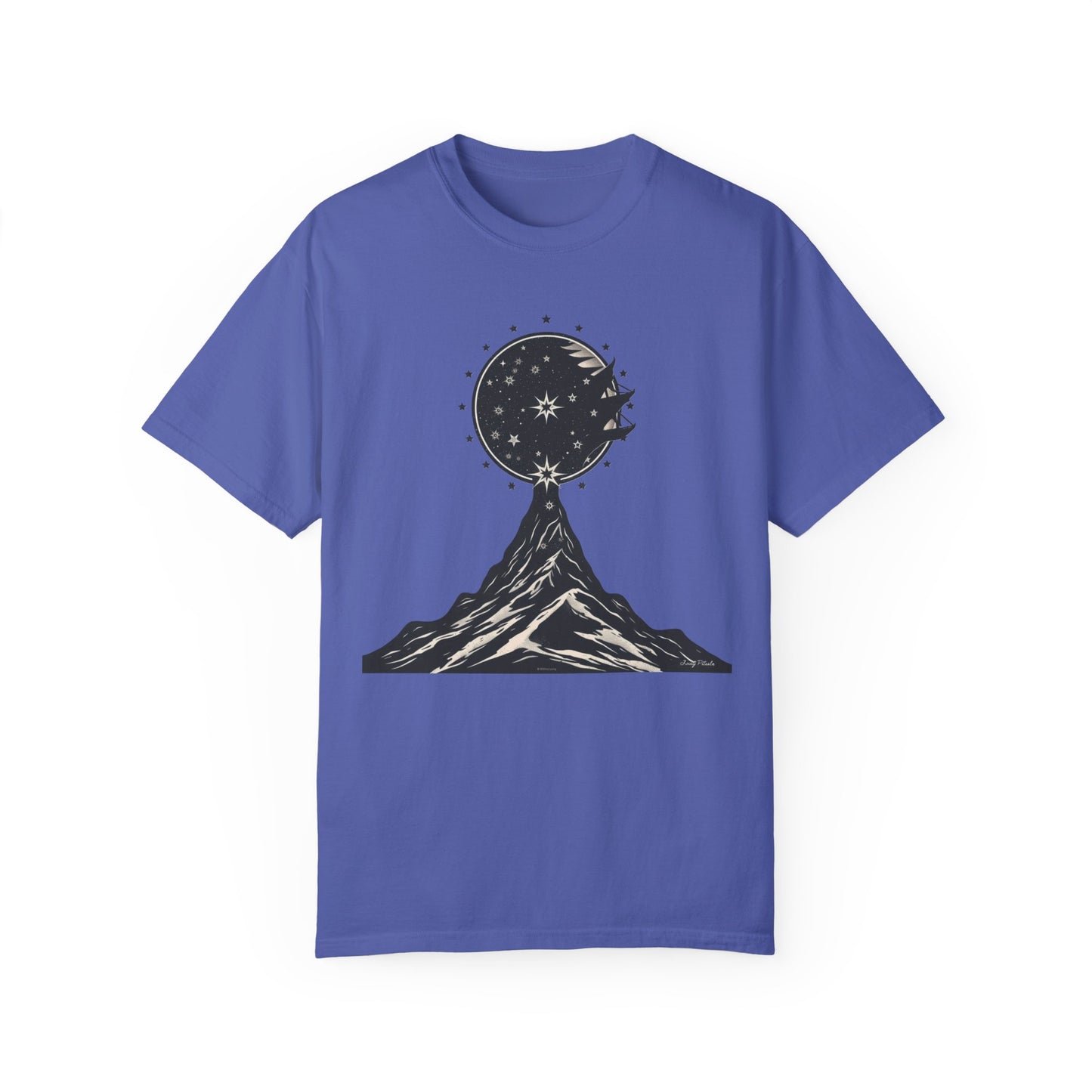 Unisex Mountain Moon Graphic T-shirt