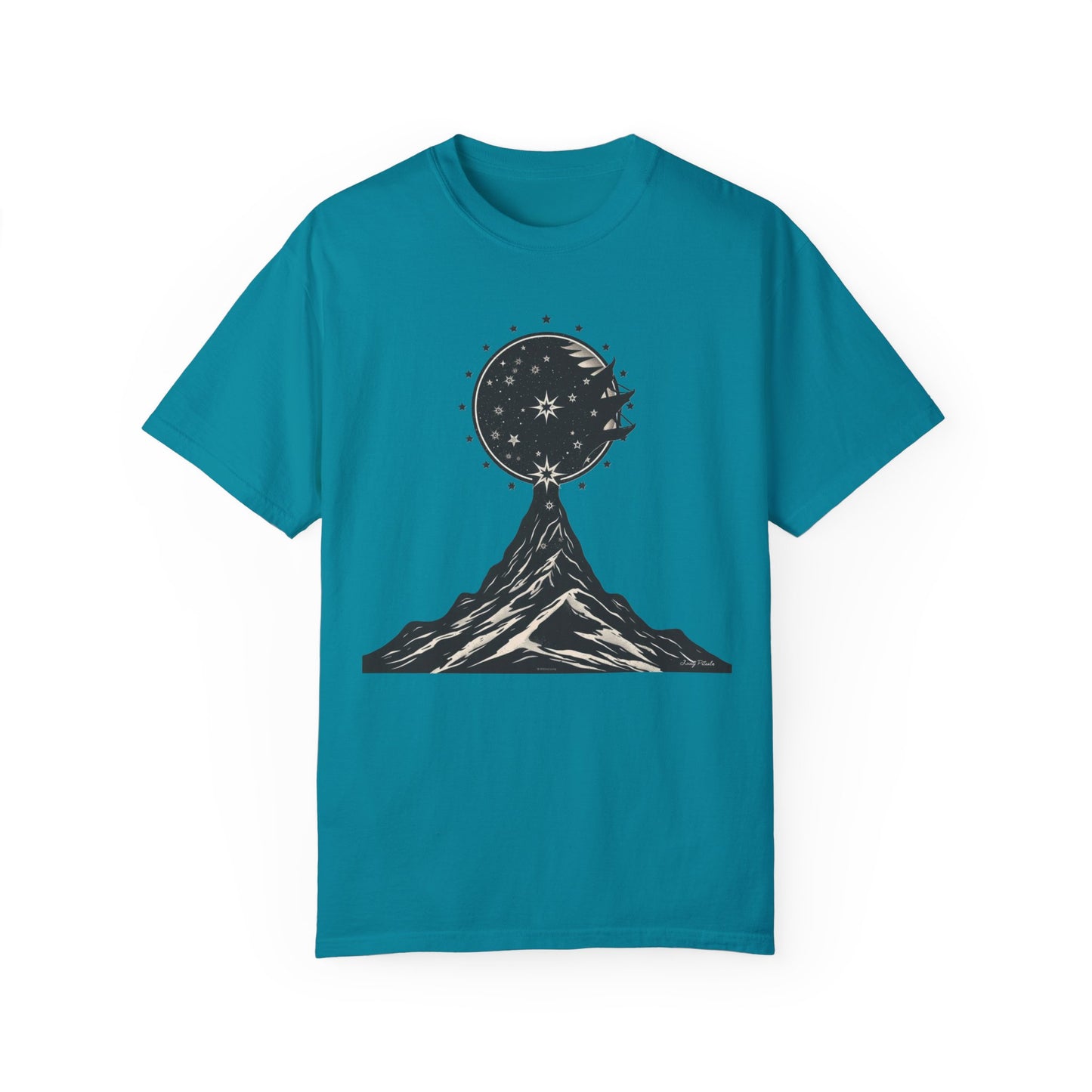 Unisex Mountain Moon Graphic T-shirt